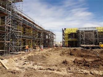 MLK Construction, April 2012, Progress on External Walls