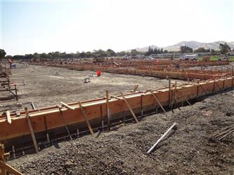 Black Diamond High School, Oct. 2011, Pouring Foundation