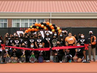 Tennis Court Ribbon Cutting Ceremony