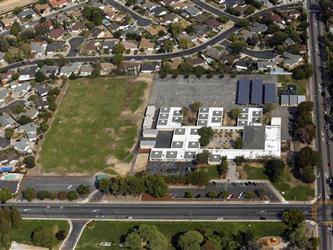 Aerial Photo of Highlands Elementary, viewing east