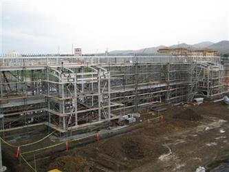 MLK Construction, Mar. 2012, Steel Structure, East View