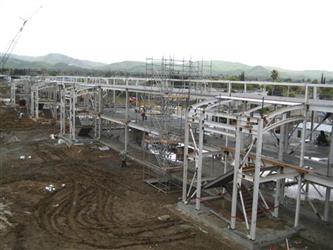 MLK Construction, Mar. 2012, Steel Structure, West View