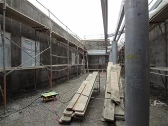 Black Diamond High School, April, 2012, Finishing Exterior Walls