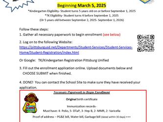 Online Registration for 2025-2026 starts March 5, 2025