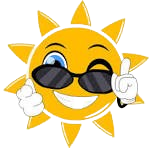 summer sun with sunglasses