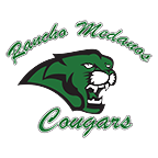 Logo for Rancho Medanos Cougars with Cougar head in green