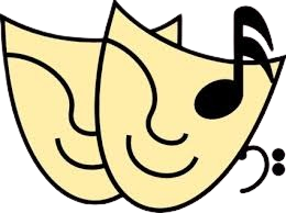 Happy Drama Masks with a Music note eye