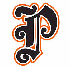 Black and Orange Script P