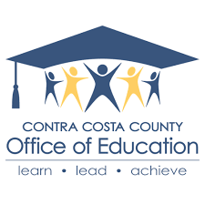 Graduation Cap held up by children- reads Contra Costa County Office of Education: Learn-Lead-Achieve