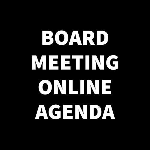 Board Meeting Online Agenda graphic